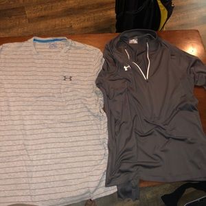 Under armour shirt and 1/4 zip